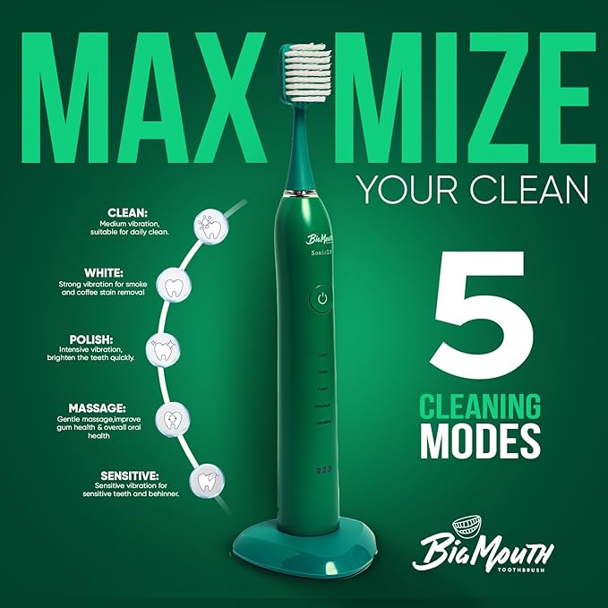 Big Mouth Sonic Toothbrush 2.0 (Rotimi Royalty Edition) - (Buy 1 Get 1 Free)
